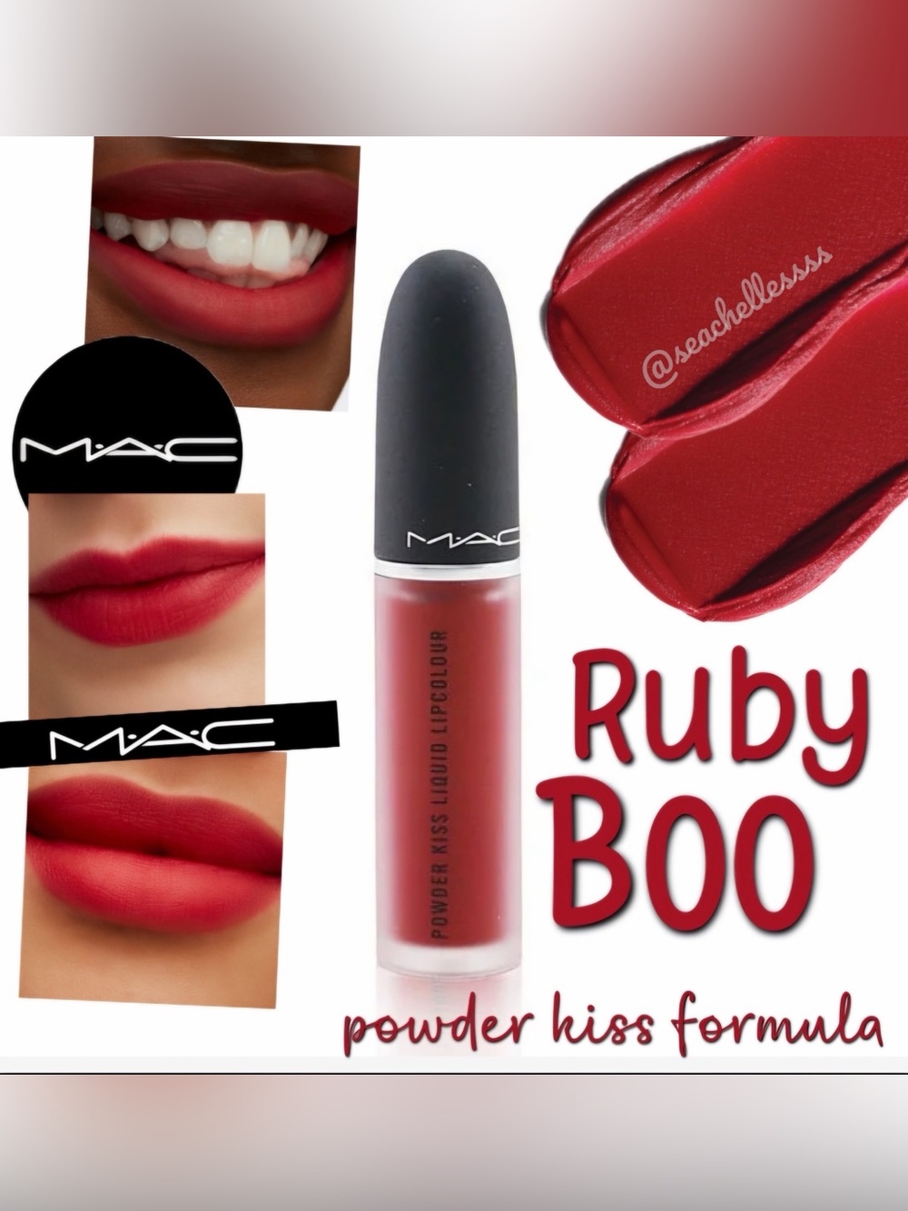 Ruby Boo MAC Cosmetics Powder Kiss Liquid Lipcolour Brand New In Box Full Size